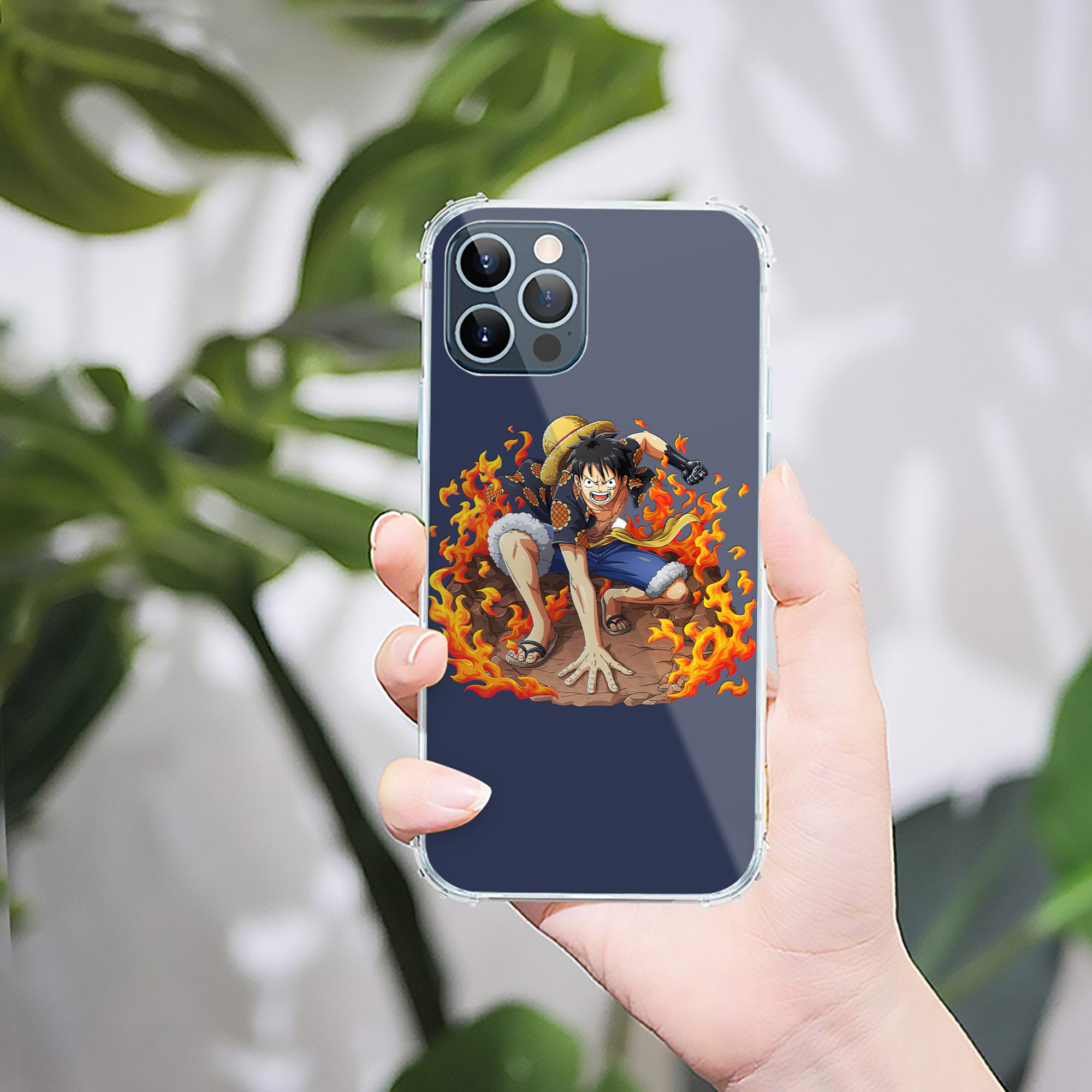 （画像用） ワンピース モンキー・D・ルフィ ONE PIECE Monkey D. Luffy 【iPhone 12シリーズ対応】透明スマホケース（クリアソフトケース）